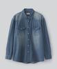 Pabeulega Brush Western Denim Shirt (Medium Blue)