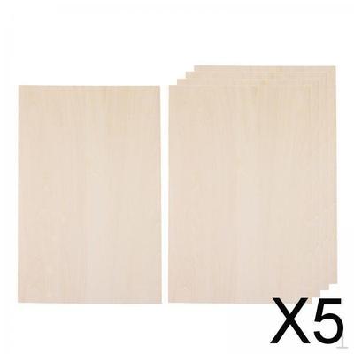 5x 10 stuks Dunne Multiplex Plaat, Onbewerkt Houten Lindehout Platen voor Zeilbootmodellen, Maken