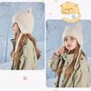 MoonBloom Winter Knit Hat for Girls and Boys with Cat Ear Warm and Popular Gift for Ages Perfect for Outdoor Solid Soft Numeric Kids' Earflaps,