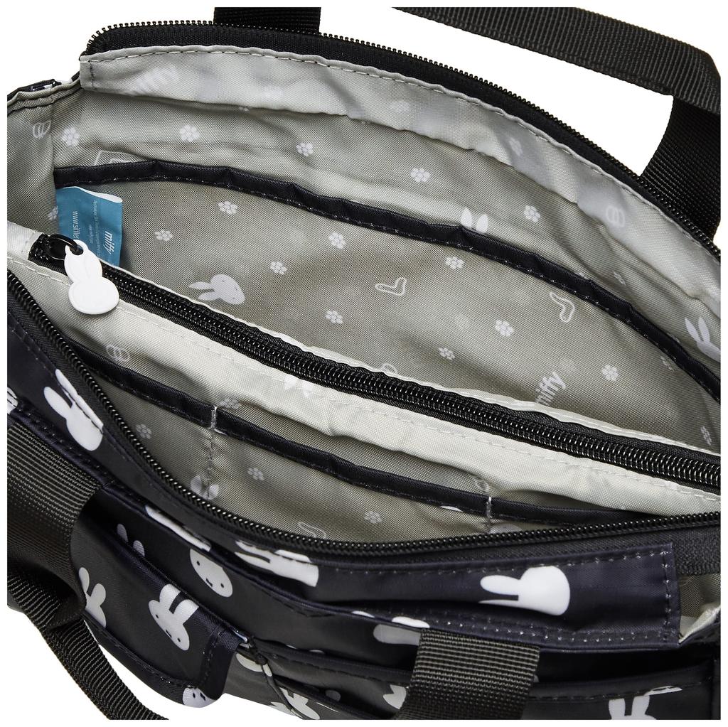 Mini Tote Bag In Bag 6029 Miffy Many Faces Black [Sifre] 2-way Women's