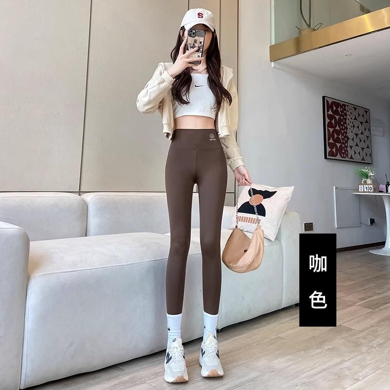 

Флисовые брюки-акула женские носят с высокой талией, утягивающие живот, бесшовные, тонкие, холодостойкие, утепленные теплые леггинсы осень и зима XXL [recommended 140-80kg]