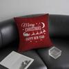 Christmas Santa Snowflake Elk Pillow Case  Plush Fabric Soft  Pillowcase Double Sided Print Cushion Cover Household Gifts