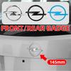 1pcs 3D 145mm Logo Emblem Badge Sticker Fit Car Front Grille Hood Bonnet and Rear Trunk Bumper Astra Zafira Insignia Corsa