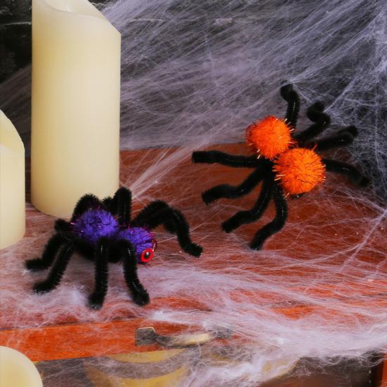 Halloween Spider Hair Clip for Kids Adults Furry Spider Hair