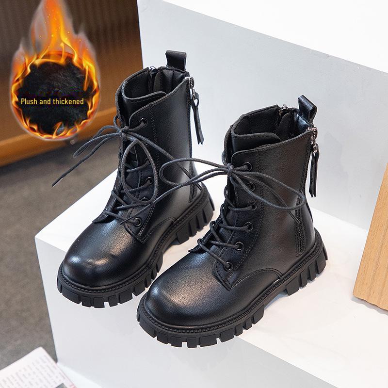 

В наличии зимние ботинки Martin для девочек 2024 года в корейско-британском стиле из водонепроницаемой кожи с двойными молниями. 27-31 set, 5 pairs