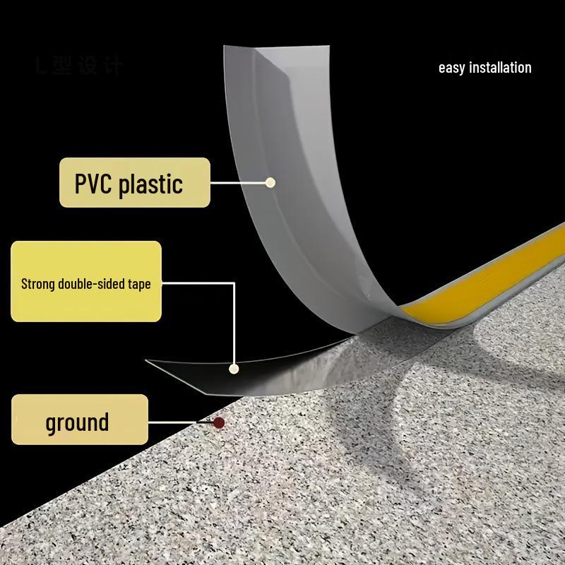 L-Shaped PVC Anti-Slip Stair Edge Trim for Indoor & Outdoor Steps