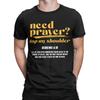 Männer brauchen Gebet Klopf mir auf die Schulter Christliche T-Shirts Tees Sommer Street Style Kurzarm-T-Shirt Rundhalsausschnitt Beliebtes Tee