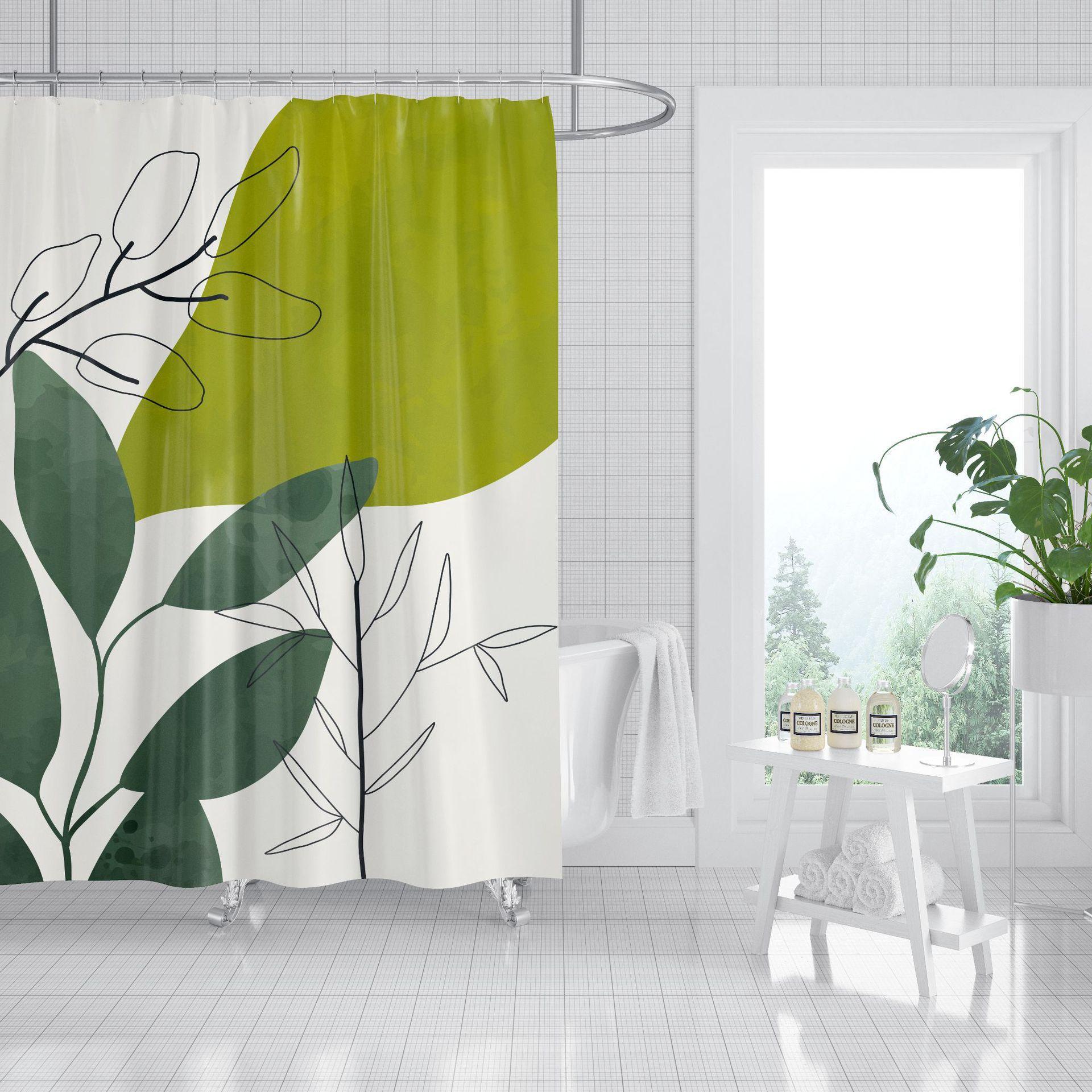 

JINRUN утолщенная водонепроницаемая занавеска для ванной комнаты, устойчивая к плесени, занавеска для душа, занавеска для душевой перегородки, занавеска для душа, занавеска для ванной комнаты, бесплатная перфорация 90*180cm