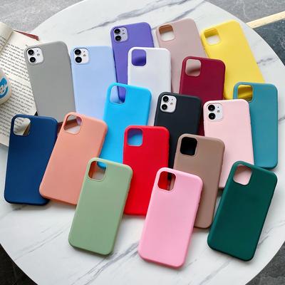 Silikon Soft Matte Handyhülle Rückseite für iPhone 11 12 13 Pro Max X XR XS MAX Samsung Galaxy S10 S20 S21 FE S22 A13 A33 A53 A73 A22S A22 A52 5G