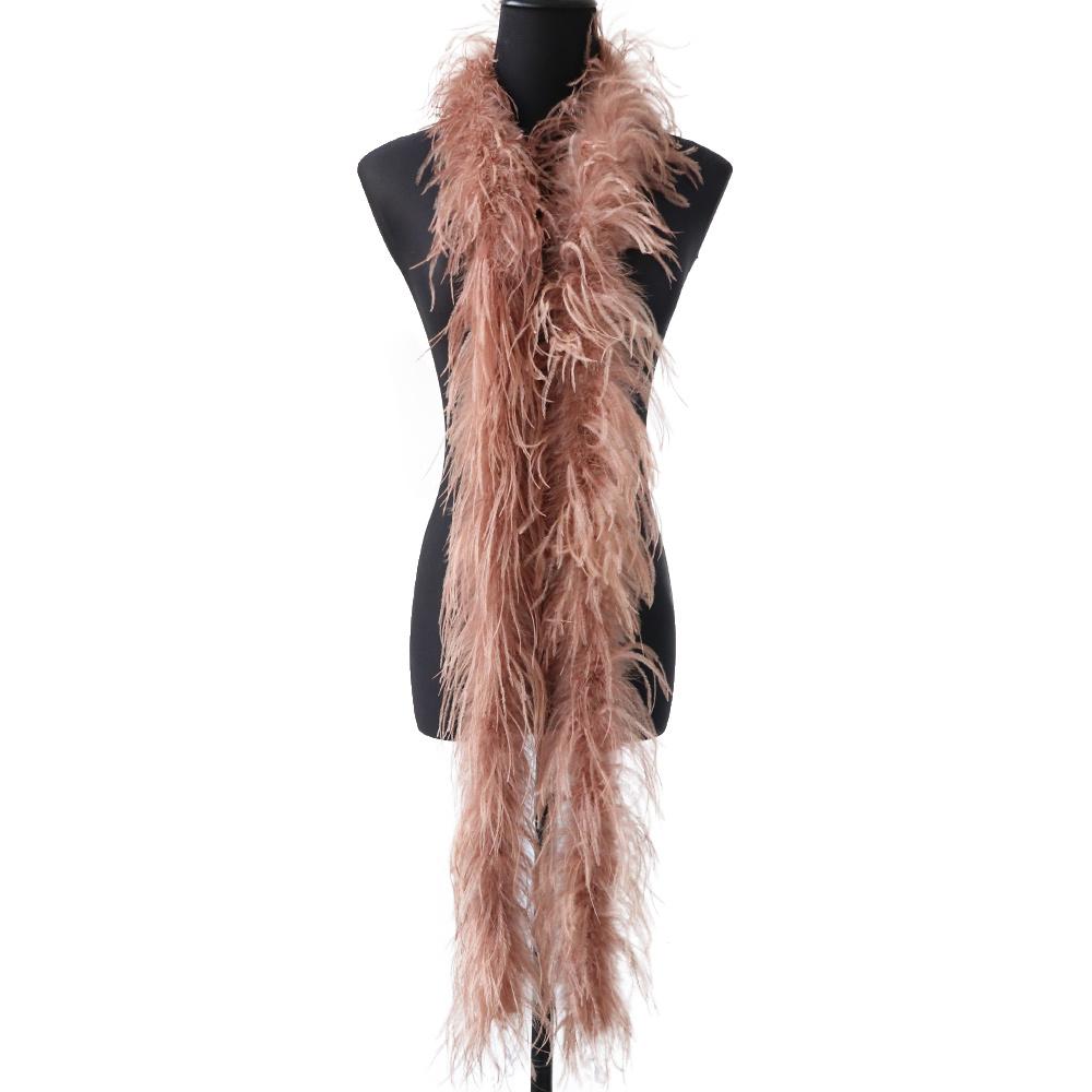 

DIY 2Meter Pink Ostrich Feathers Boa Dress Skirt Costumes/Trim for Wedding Party Craft Customize Marabou Feather Decorations Plumes