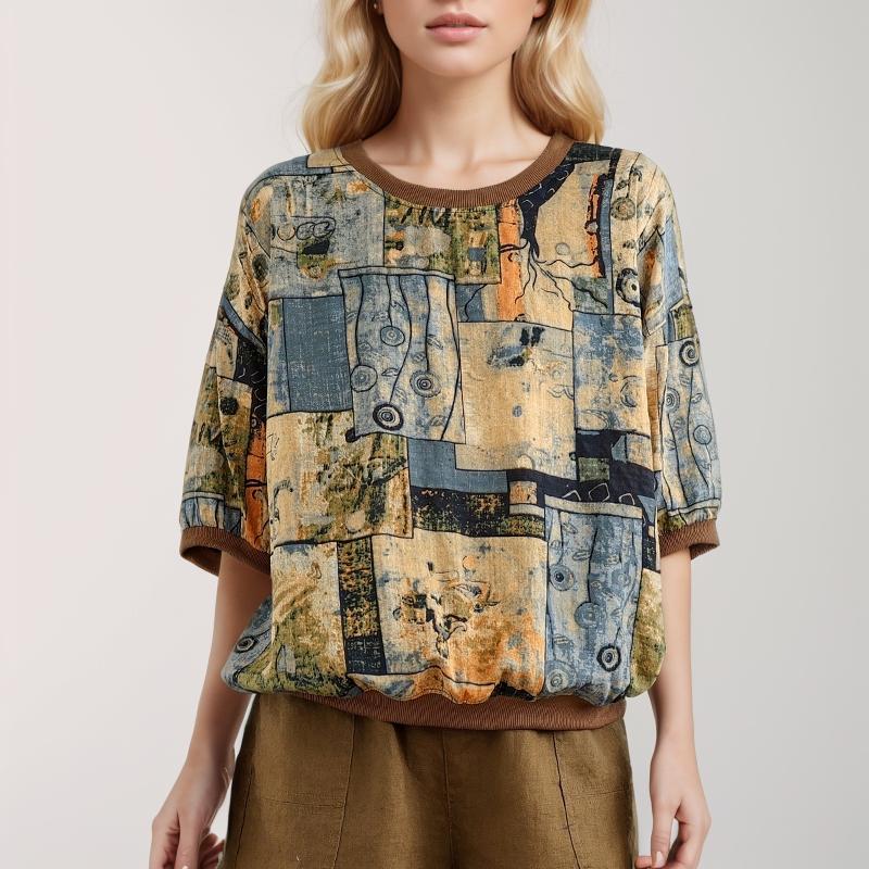 

DIMANAF 2024, новая летняя модная футболка больших размеров, женская рубашка, повседневные винтажные базовые топы, футболки, свободный стиль