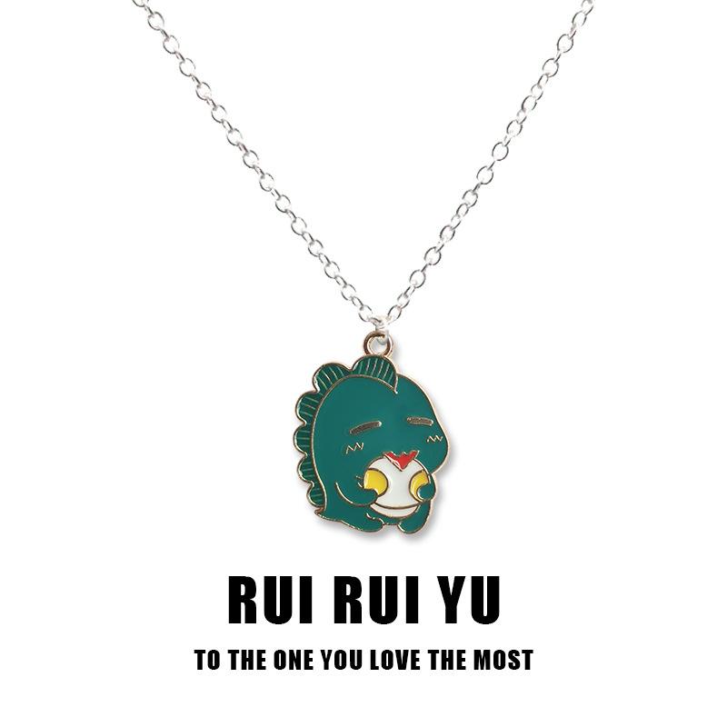 RUI RUI YU Little Monster Necklace Pendant Necklace for Women Men Girlfriend Couple Lover Jewelry Gift