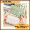 ideamall Pen Case, Large Capacity, Multifunctional, for Adults, Stationery Storage, Portable, Simple Design (Beige)