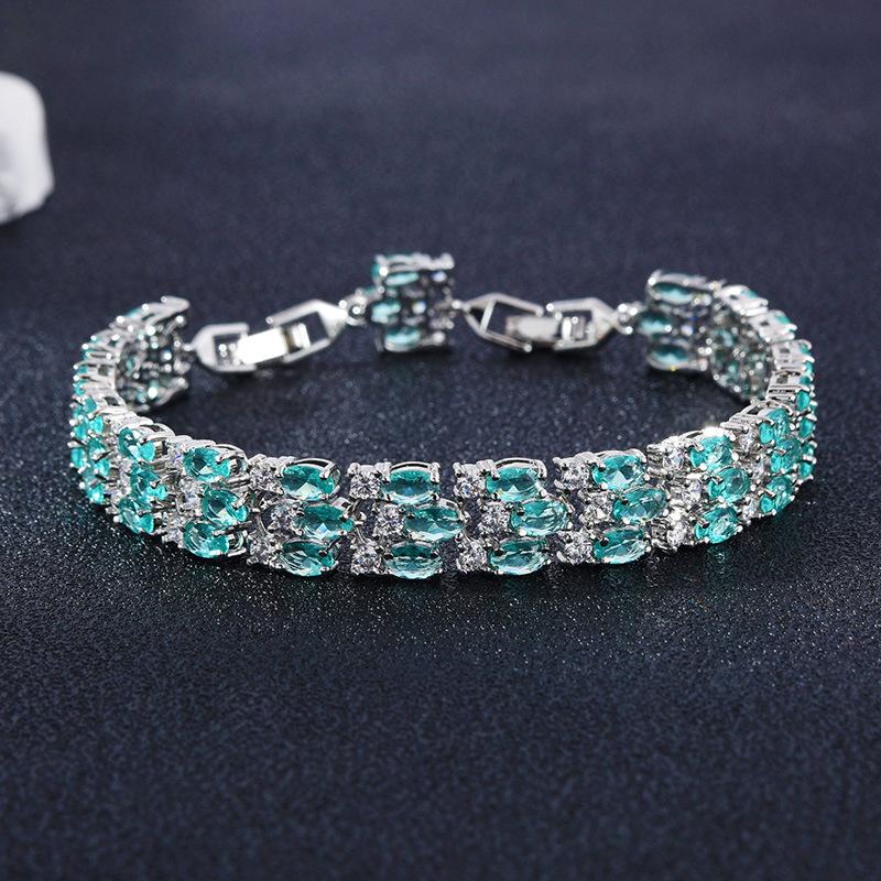 Wind Zircon Bracelet Copper Inlaid With Diamonds Jewelry Unisex Square Geometric Bracelet