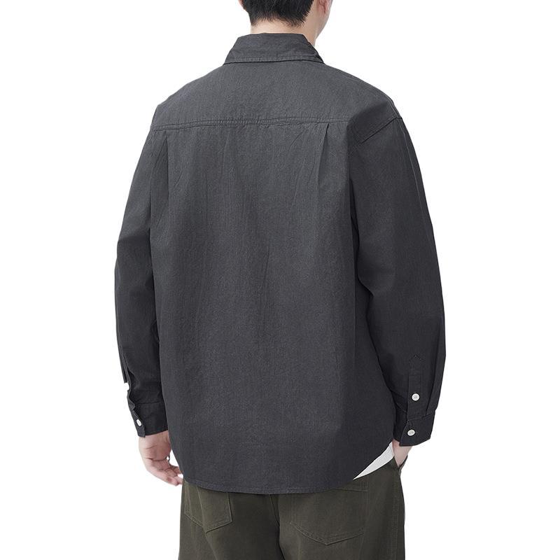 Spring New Japanese Retro Men's Long-sleeved Shirt Work Jacket Loose American Shirt