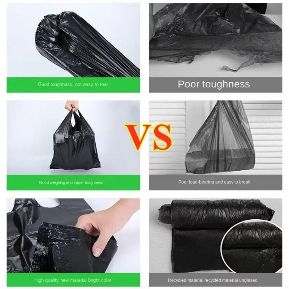 200pcs Thickened Heavy Duty Trash Bags 50*32cm Garbage Storage Bag  Cleaning Supplies