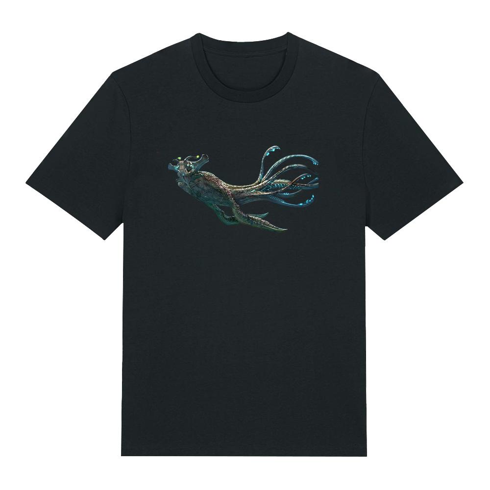 

Sea Emperor Leviathan Graphic Print T Shirt Subnautica 2 Hot Game Clothes Summer Pure Cotton Comfortable Tee Unisex Fan Gift Top XS чёрный