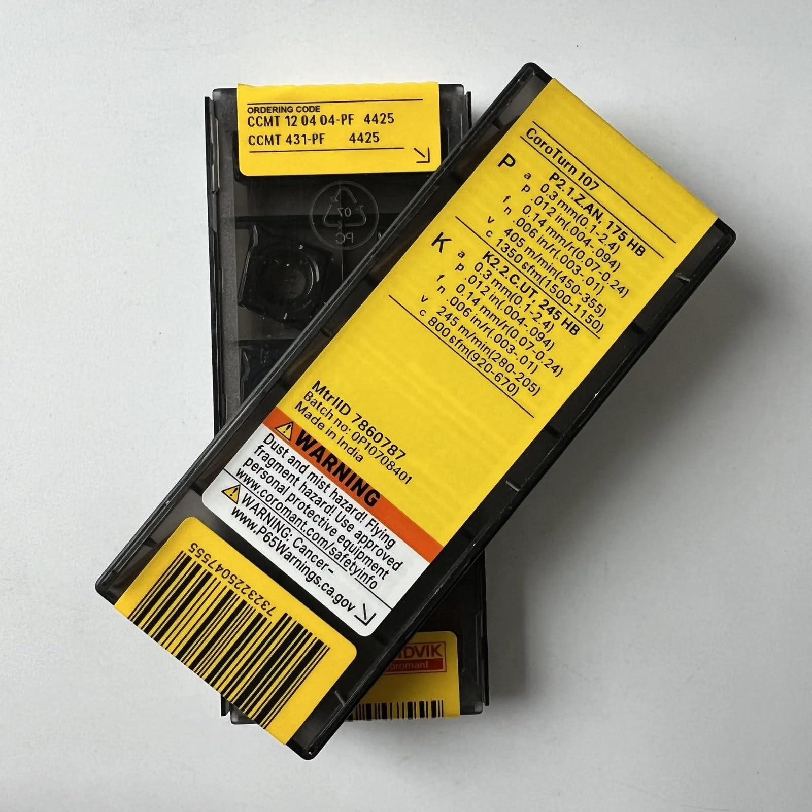 

Original Sandvik / CCMT120404-PF 4425 /CNC lathe carbide blade tool 10 Pcs