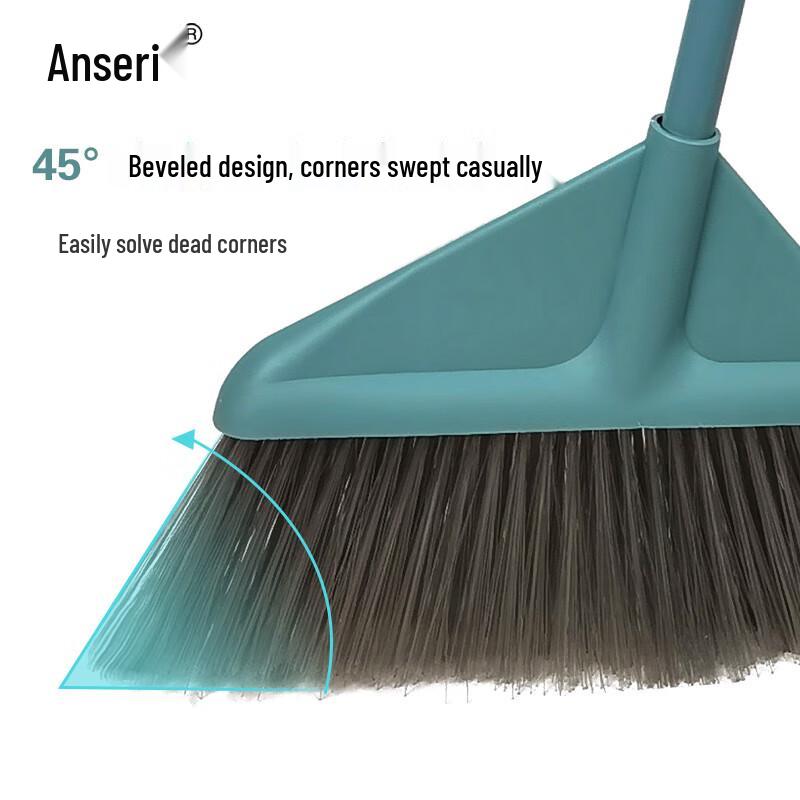 Anserui Commercial Hard Bristle Plastic Broom, 5-Pack