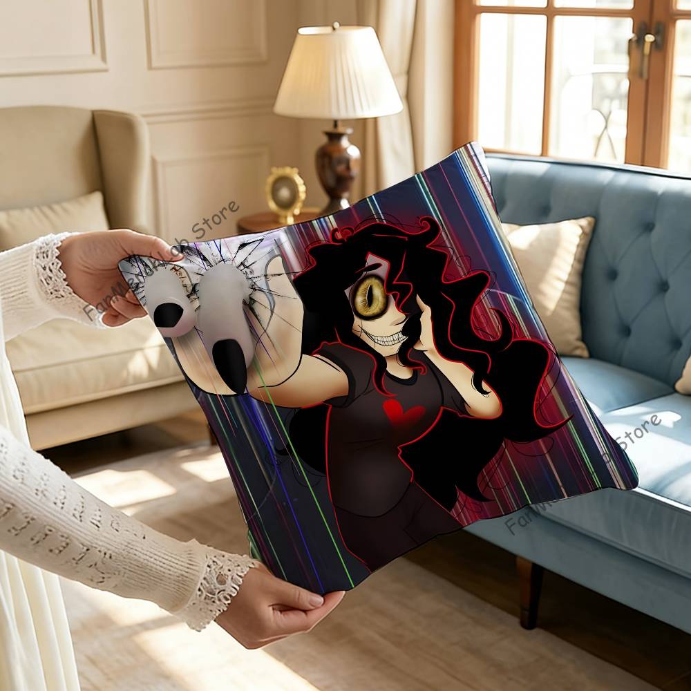 Horror Game JJohn DDoeS Pillow Case Plush Fabric Soft Pillowcase Double Sided Print Sofa Cushion Cover Throw