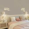 Nordic LED Wall Lamp Minimalist Iron Art Rotatable Wall Sconces Bedroom Living Room Study Home Decorative Lighting Luminaires