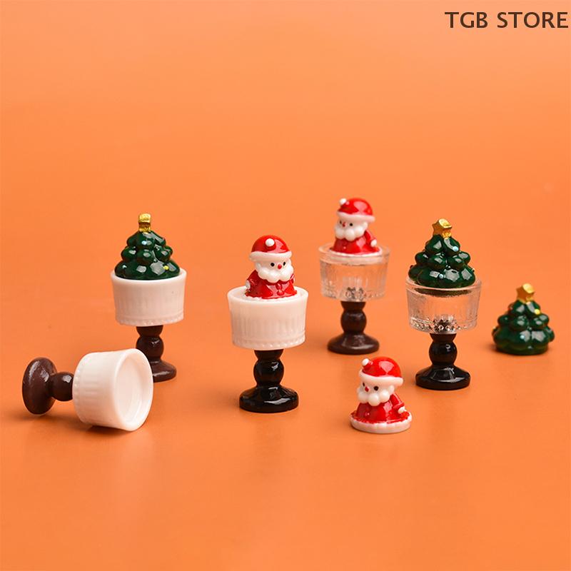 10Pcs Dollhouse Miniaturas Christmas Decor Ice Cream Cup Play Doll House Accessories Toy Pretend Play Toy