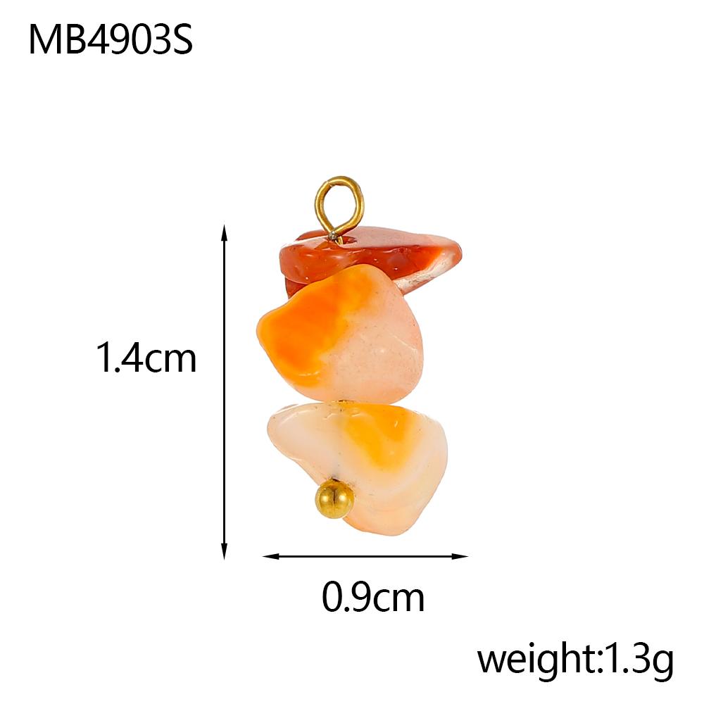 CARLIDANA Rainbow Color Beaded Charm Natural Stone Pendant Beads with Nine Needle Pin for Necklace Earrings DIY Jewelry Making