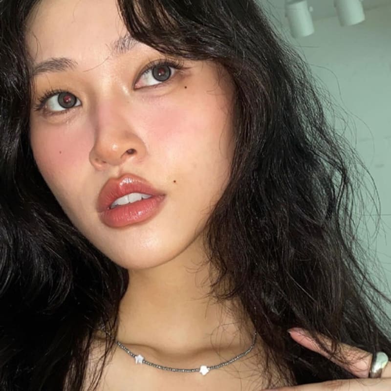 metamic Catseye-stars Beads Necklace (Silver)