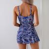 Costume da bagno due pezzi donna 2025 Nuovo Stampa Spallina Sexy Vita Alta Costume da bagno Estivo Tankini Abbigliamento da Spiaggia Costume da Bagno Per Femmina