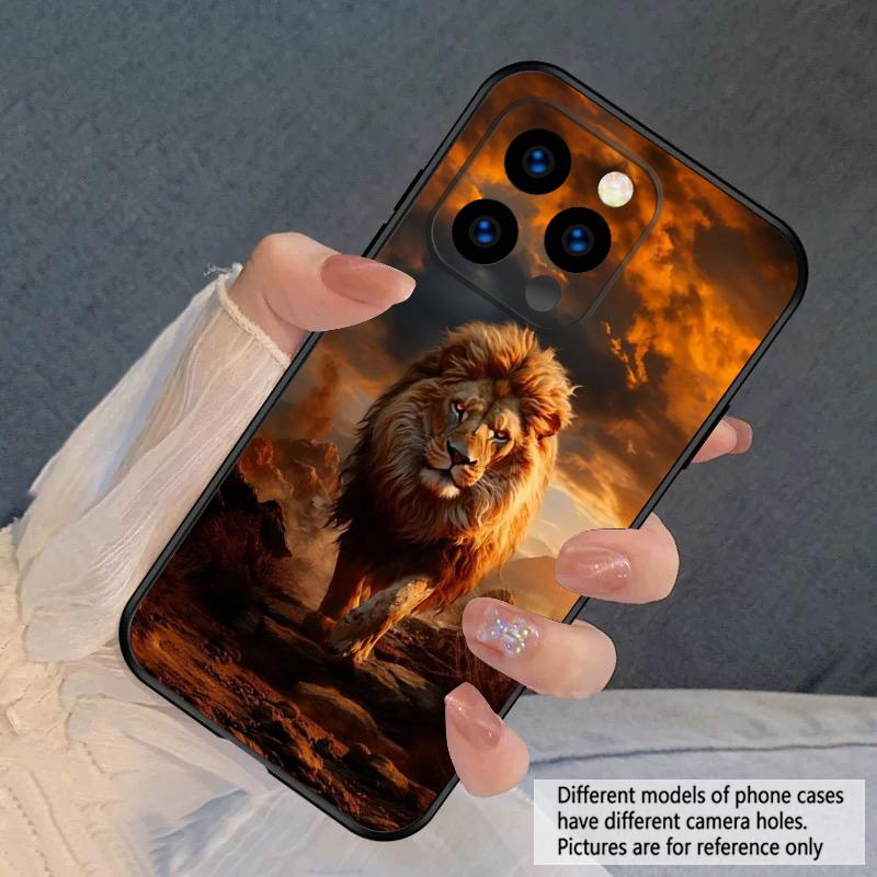 Lion and Bird For iPhone 16E 16 Pro Max 15 P lus 14 Pro 13 12 Mini 11 P ro Max X XS 7 8 Plus 2022 silicone soft phone case