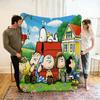 Cartoon 2026 New Kawaii Snoopy Children Warm Soft Anime Blankets for Sofa Bed Cover Blanket Suitable for Birthday Souvenir Gifts