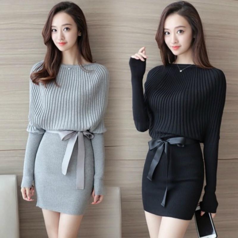 Buy Knitted Jumper Dress Long Sleeve 