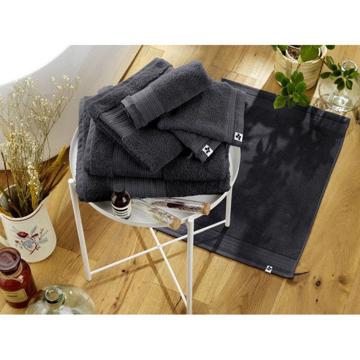 Serviette invité "Garance" 30 x 50 cm / 100% Coton Bio / 600 gr/m² l'Effet Papillon - Garance Orage - Serviettes invité 30 x 50 cm