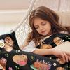 Capybara Blanket Gifts Warm Flannel Capybara Themed Throw Blanket Black Cartoon Decor Bedding For Sofa Bed