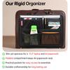 Briefcase Messenger Tote Bag with Sturdy Organizer Inserts for Laptop, iPad, Computer, Notebook, Documents, Black, 2XL