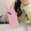Pro iPhone 15 Silikonový obal Roztomilý design králičích uší Nárazuvzdorný zadní kryt na telefon
