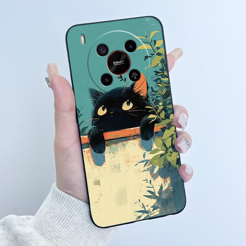 Cute Cartoon Case For ZTE Blade V70 MAX / ZTE Nubia V70 Max Printing Shell Protective Cover Soft Silicone Black Casing
