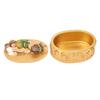2pcs Resin Rosary Jewelry Box Hand-Painted Gold Saint Statue Box Exquisite Workmanship 5.8 Inches Religious Gift Box