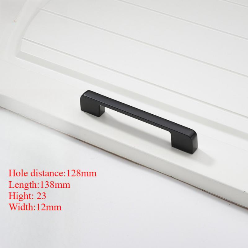 1/5pcs Black Cabinet Handles Solid Kitchen Cupboard Pulls Drawer Knobs Furniture Hardware Cabinet Pulls Cupboard Handles Knobs