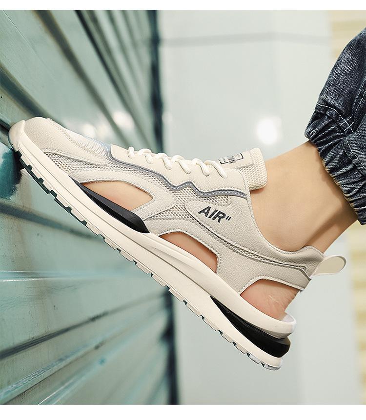 2025 Men's Breathable Summer Beach Sandals, Wear-Resistant Closed-Toe Sports Shoes for Teens