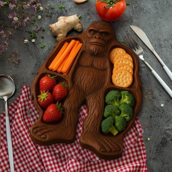 Fußförmige Charcuterie-Platte Käse Wurstwaren Obst Serviertablett Dinnerplatte am Meer Party-Snackhalter