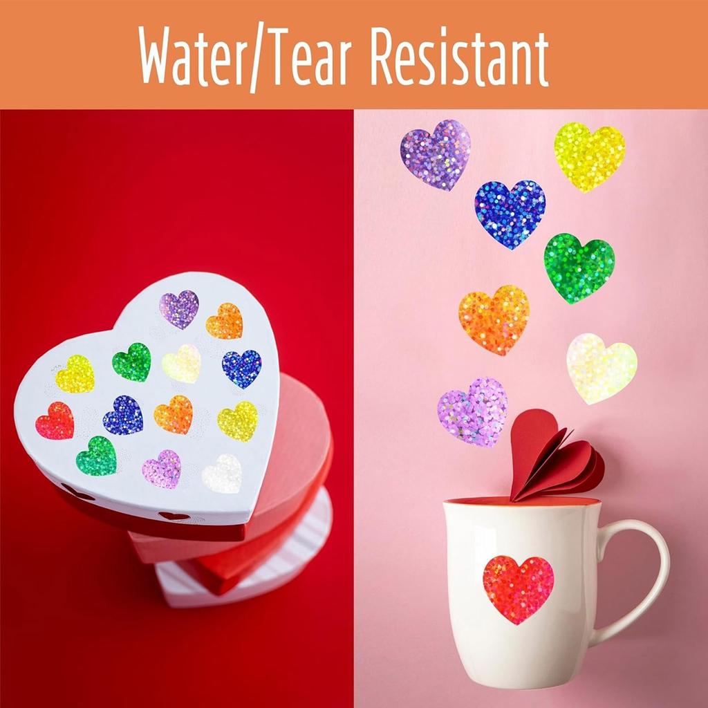 Valentine's Day Sticker Gift Sticker Heart Sticker Labels Self-Adhesive Sticker Decorative Sticker for Party Wedding