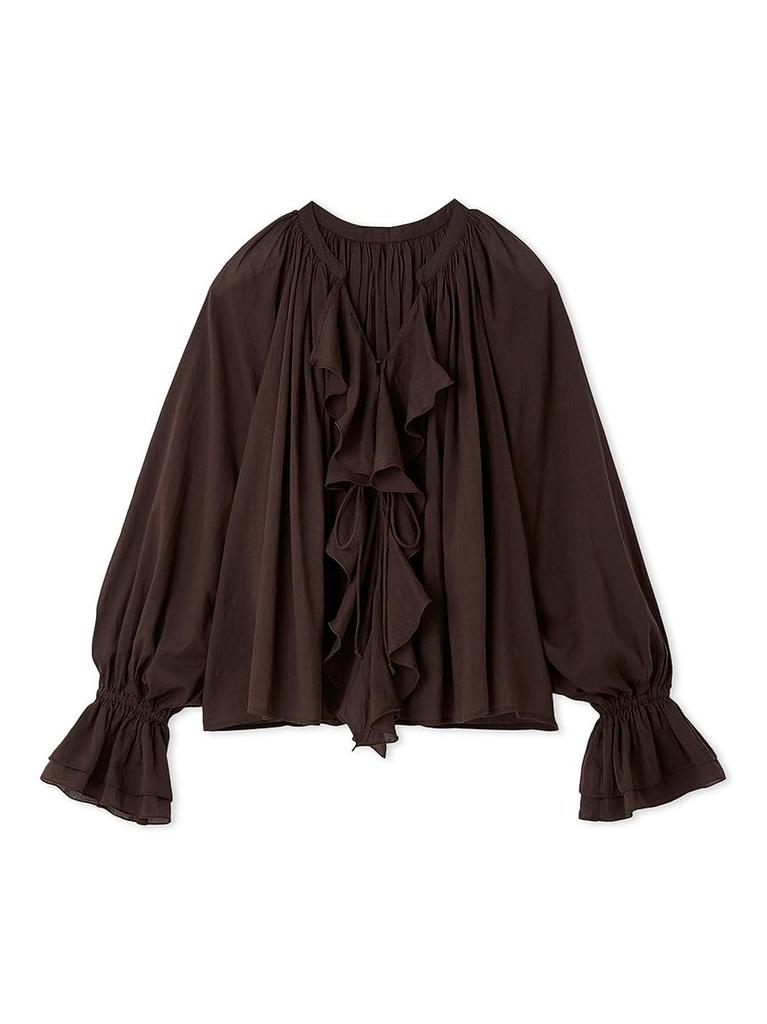 Emi Cotton Voile Chiffon Free Size Blouse, 13WFB254019, Women's, BUR,