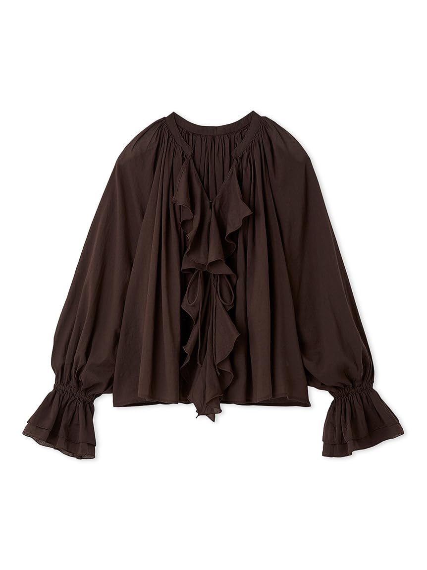 

Блузка Emi из хлопка-вуали шифона, свободного размера, 13WFB254019, женская, BUR,