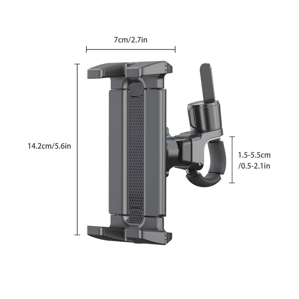 Handlebar Phone Mount with Padded Grips Adjustable and Secure Device