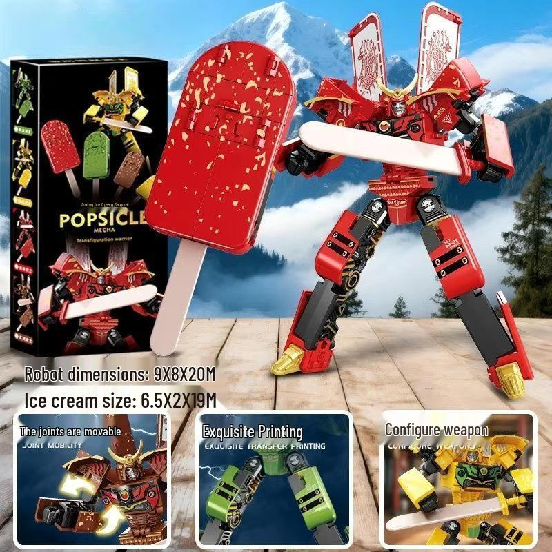 2026 Ice Cream Warrior Transforming Robot Toy - Educational Model for Kids