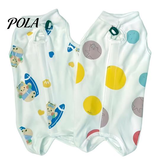 Cat Clothes Recovery Suit, Soft Cotton Clothing, Cute Cartoon Print Four-Leg Clothes, Lightweight Wear After Surgery Apparel for Female Male
