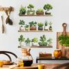 Green Plant Potted Plant Shelving, Bedroom and Living Room Wall Beautification and Decoration, Wall Stickers