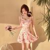 Sexy Printed Suspender Vest Skirt High Waist A Word Bottoming Short Skirt Two-piece Set Summer New Women's Clothing Set