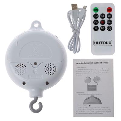 Baby Mobile Crib Bed Bell Toy Support TF Card Music Box with Remote Control